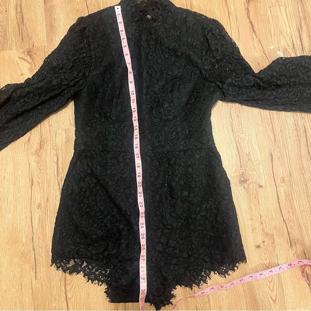 Fame and Partners Black Lace Backless Romper size 8 POCKETS - Picture 7 of 8